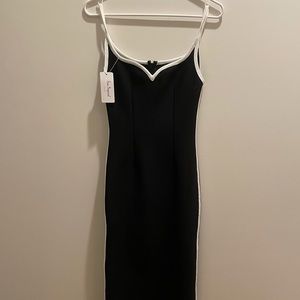 NWT Black Dress with White Trim
